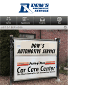 Tablet Screenshot of dowsautomotiveservice.com
